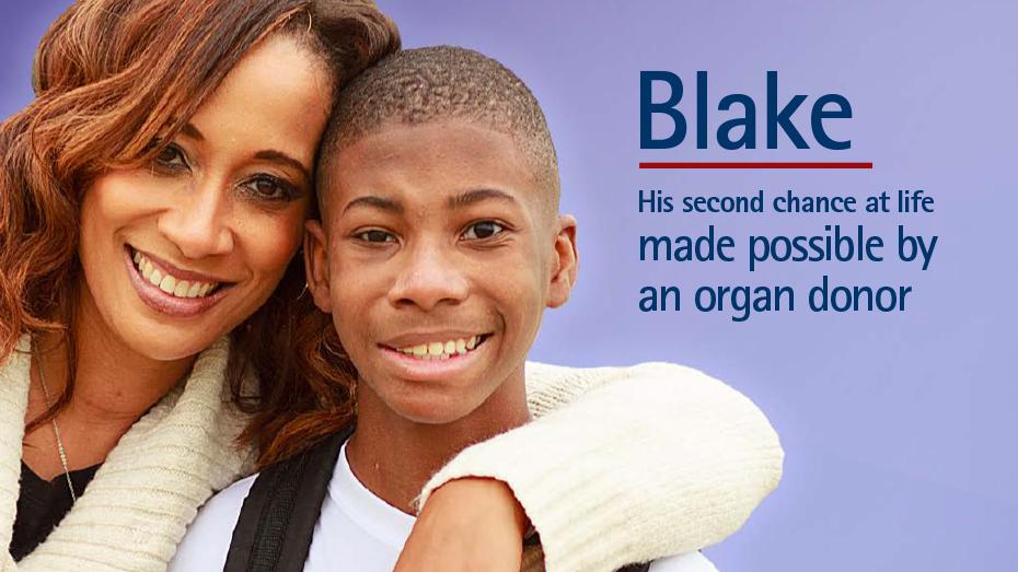 Blake - his second chance at life made possible by an organ donor 