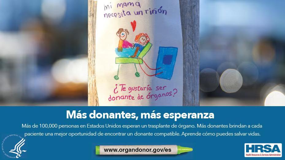 A thumbnail previewing the print PSA encouraging organ donation.