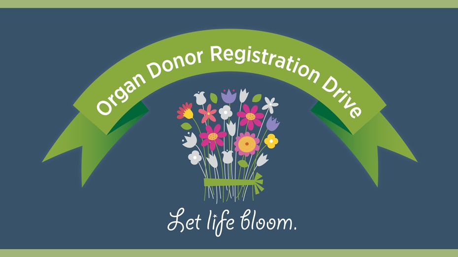organ donor registration drive. Let life bloom
