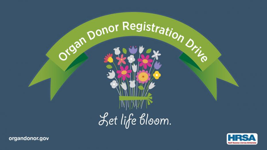 Evento de inscripción de donantes de órganos. Que florezca la vida.