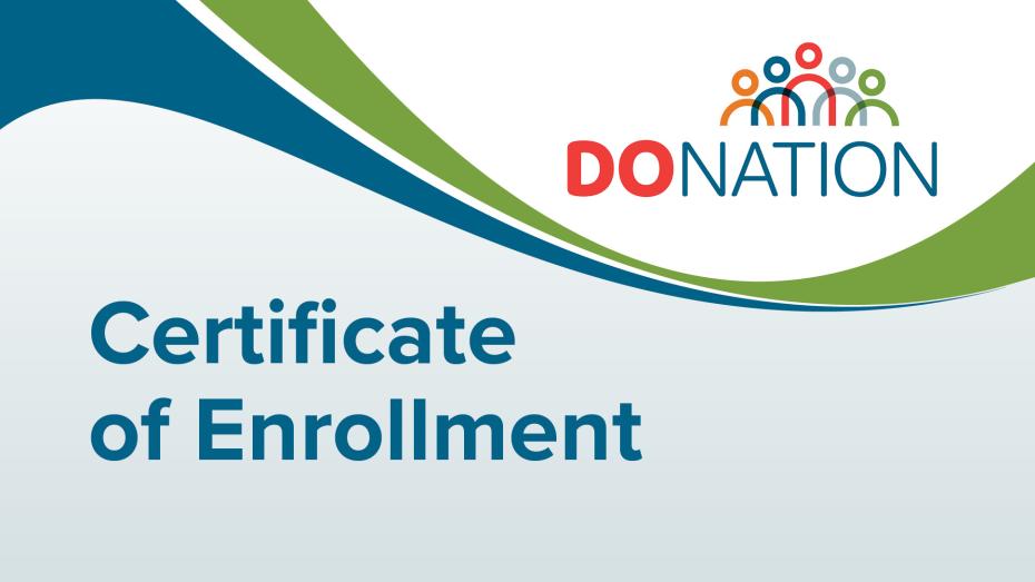 Certificate of Enrollment