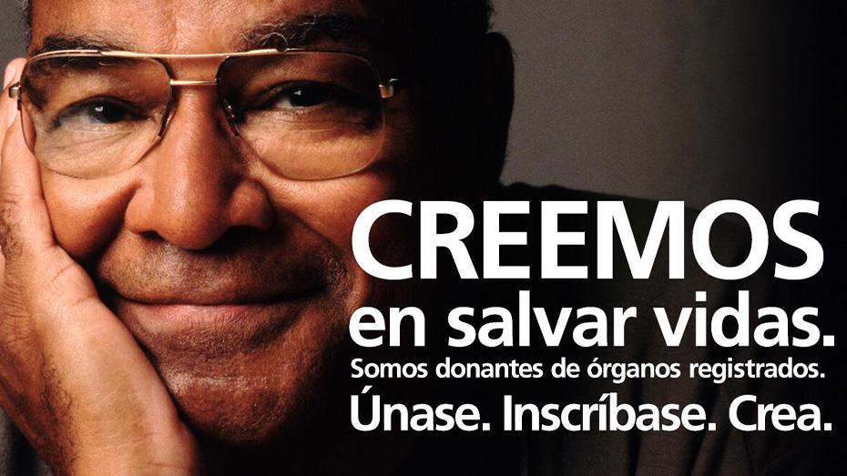 Creemos en salvar vidas. Somos donantes de organos registrados. Unase. Inscribase. Crea.